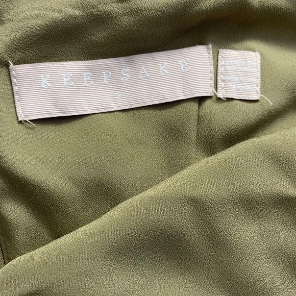 Keepsake the Label Cosmic Girl Ruffle Dress in Willow Tan Beige Green Size Small - Picture 10 of 11